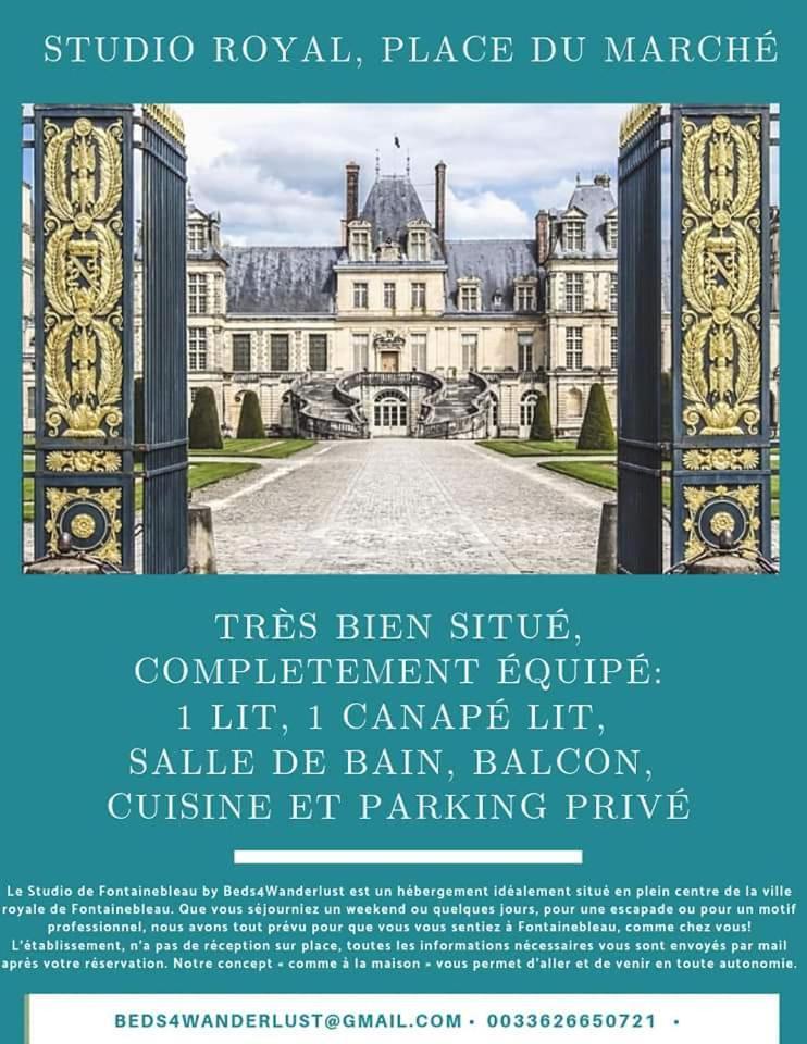 פונטנבלו Studio Royal By Beds4Wanderlust - Place Du Marche Avec Parking Prive חדר תמונה